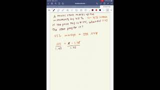 Percent markup and markdown