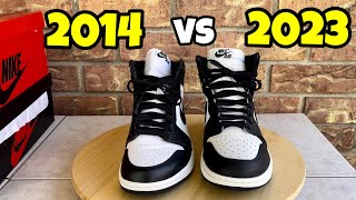 Air Jordan 1 “Black and White” Comparison 2023 vs 2014