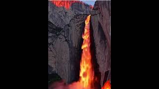 waterfall turn fire #shorts #video #shortvideo #waterfall #california #youtubeshorts #trending #fun