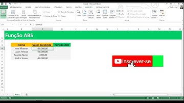 COMO USAR A FUNÇÃO ABS : EXCEL