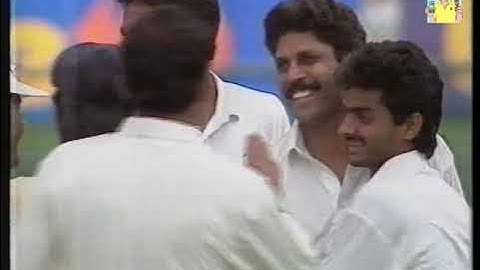 Totally unplayable. Kapil Dev makes the great Allan Border and Dean Jones look stupid 1st Test 91/92