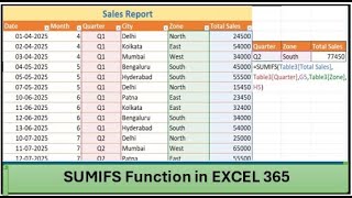 SUMIFS Function in EXCEL 365 | Month Function | IF AND Function | Excel Tutor | MS EXCEL in Hindi