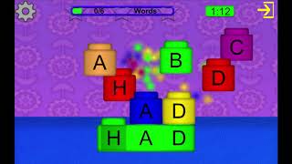 Block Words Levels 1 - 10 Kids Word Building Game Play screenshot 5