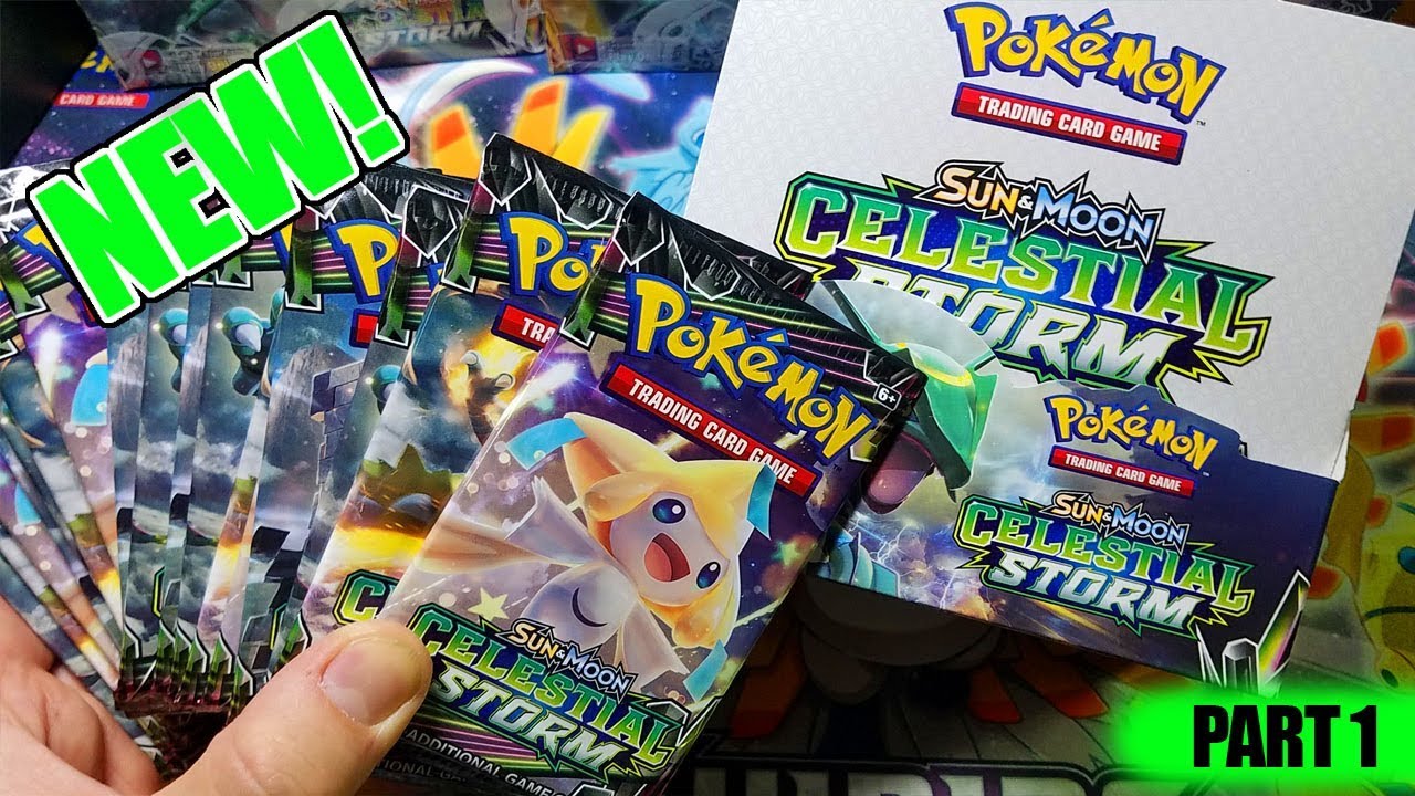 NEW CELESTIAL STORM BOOSTER BOX OPENING! 18 NEW BOOSTER PACK OPENING! PART 1