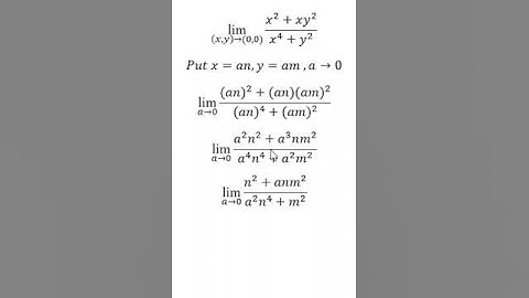 Calculus Help: Multivariable Limits - lim((x,y)→(0,0))⁡ (x^2+xy^2)/(x^4+y^2 ) - Techniques