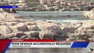Sewage released into the Arkansas River