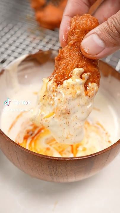 Resepi viral hot chicken tenders and white sauce by Khairul Aming.. #food #khairulaming