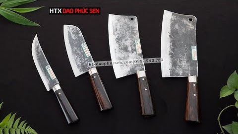 SẮC BÉN - BỀN ĐẸP - BỘ DAO 4 MÓN CÁN MUN - HÀNG CHUẨN CỦA HTX DAO PHÚC SEN