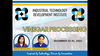 DOST ITDI Vinegar Processing Webinar