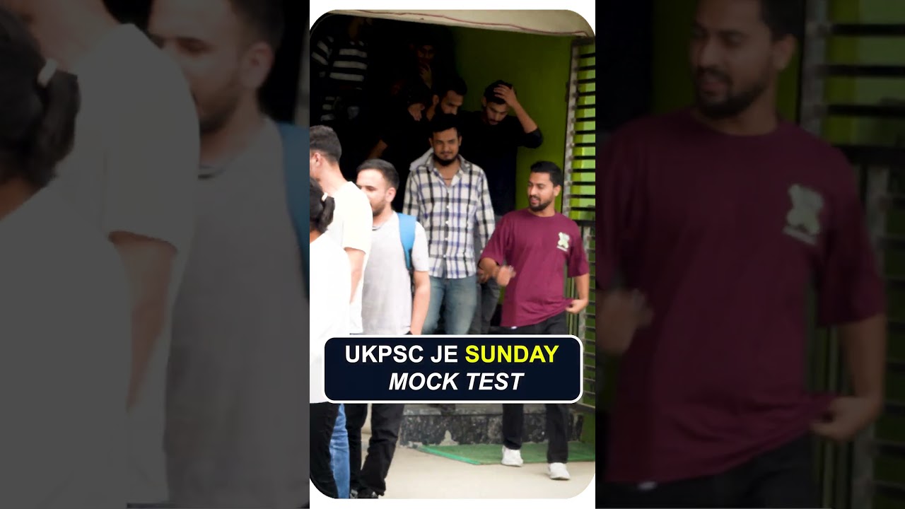 UKPSC JE Sunday Mock Test English with Pooja Ma'am   