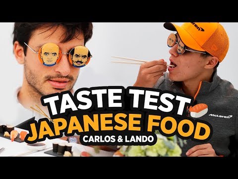 Carlos Sainz and Lando Norris Try Japanese Food