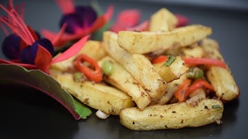 Chinese Style Parsnip Chips (Asian Style Vegetarian Recipe)