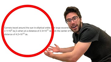 Comets travel around the sun in elliptical orbits with large eccentricities - Problem 13.65