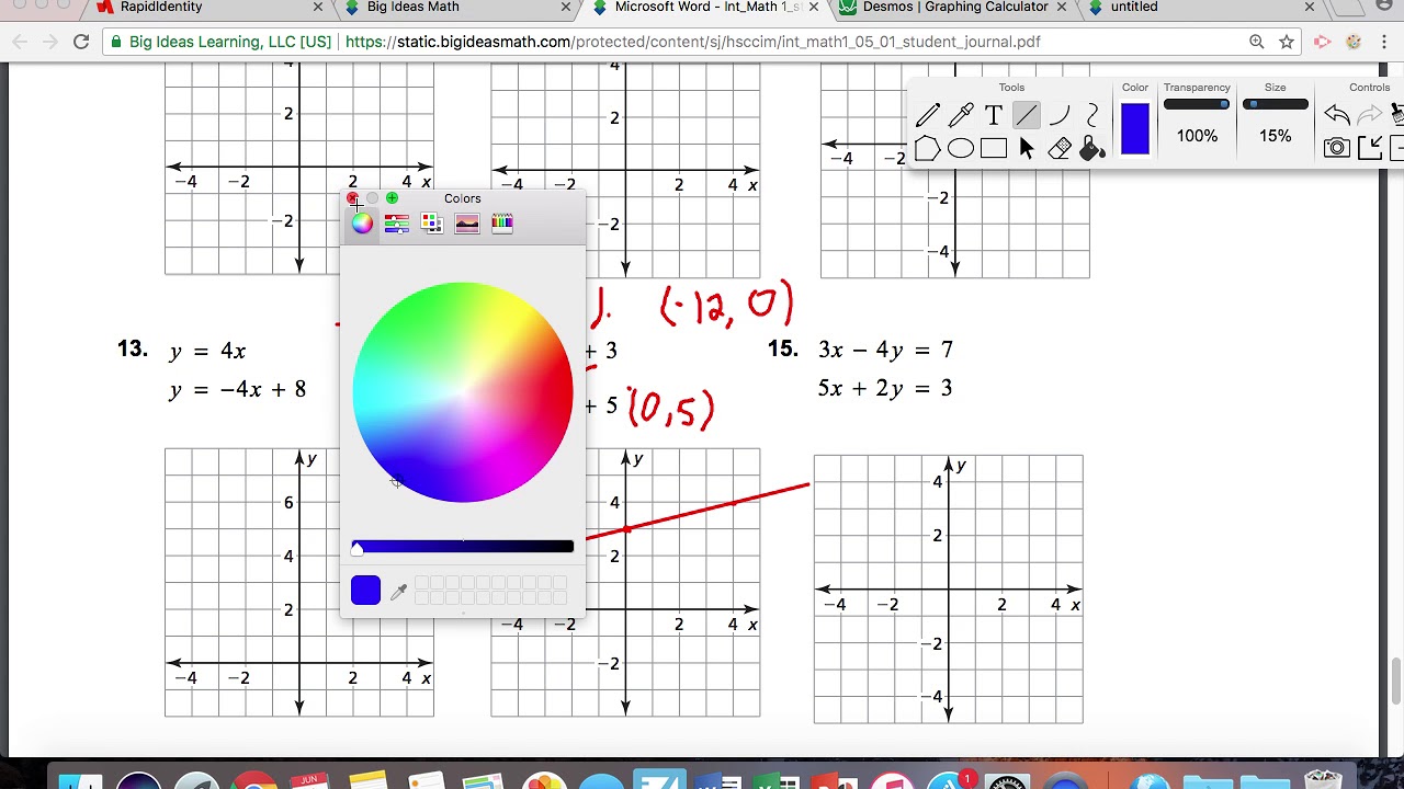 5.1 Solving Systems of Linear Equations by Graphing - YouTube