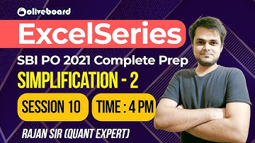 SBI PO 2021 | Maths Preparation | Simplification - 2 | Session - 10  #ExcelSeries