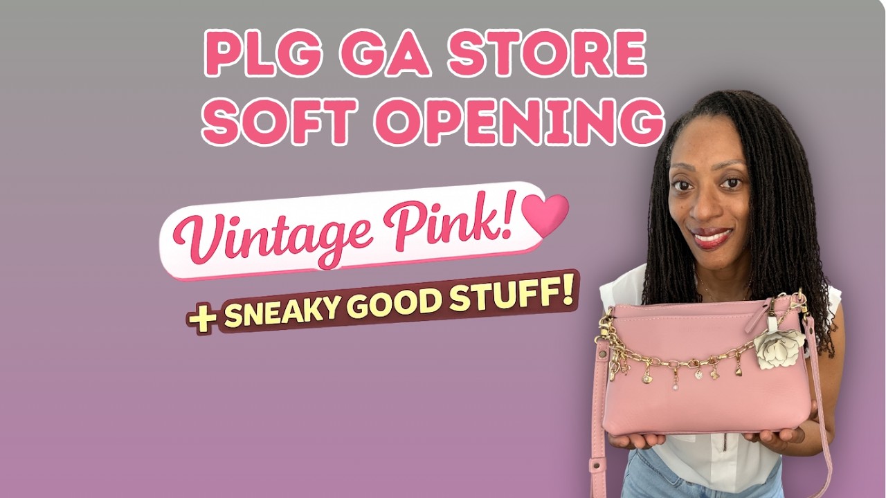 PLG Georgia Opening Score! Vintage Pink Poppy Crossbody & HOH