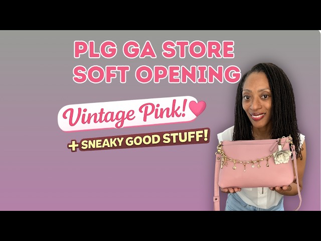 PLG Georgia Opening Score! Vintage Pink Poppy Crossbody & HOH