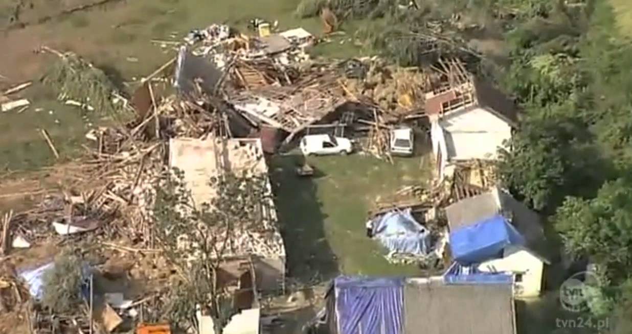 Damage path survey - EF3 Tornado Polen