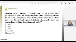 Musiqi Fənni Üzrə Sertifikasiyaya Hazırlıq Tövsiyələr Və Test Nümunələrinin Izahı