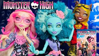 MONSTER HIGH FRIGHTS CAMERA ACTION HONEY, CLAWDIA, AND VIPERINE DOLL REVIEW