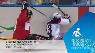 Canada Vs Usa Semi-Final Ice Sledge Hockey Sochi 2014 Winter Paralympic Games
