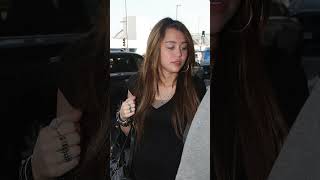 Miley Cyrus spotted at LAX on February 1, 2009, getting ready to board her flight