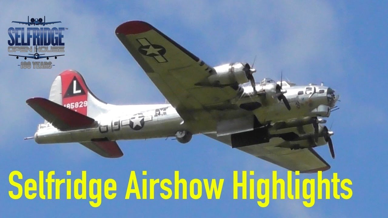 Selfridge Air Show 2017 Highlights Historic Aircrafts Demo B17G, P