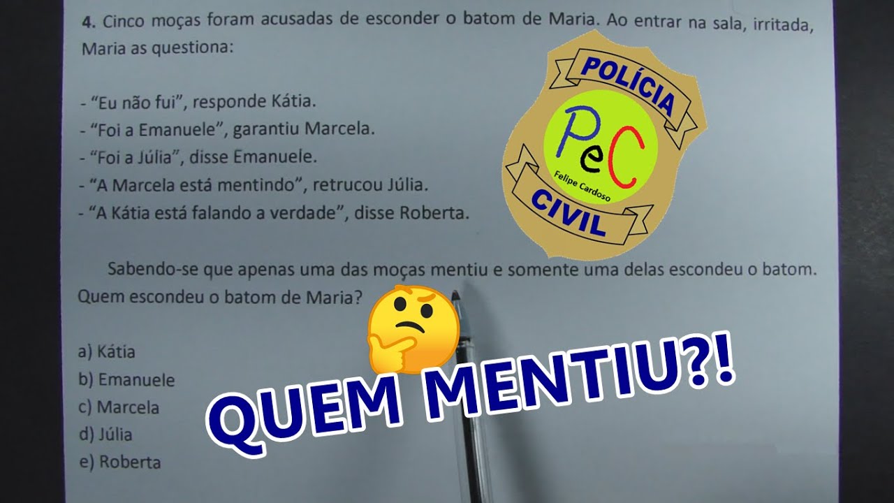 POLÍCIA CIVIL #5 - SÓ QUESTÕES DE CONCURSO!!!