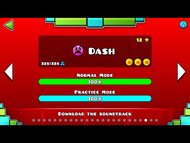 Dash 100% (All Coins) | Geometry Dash 2.2 class=