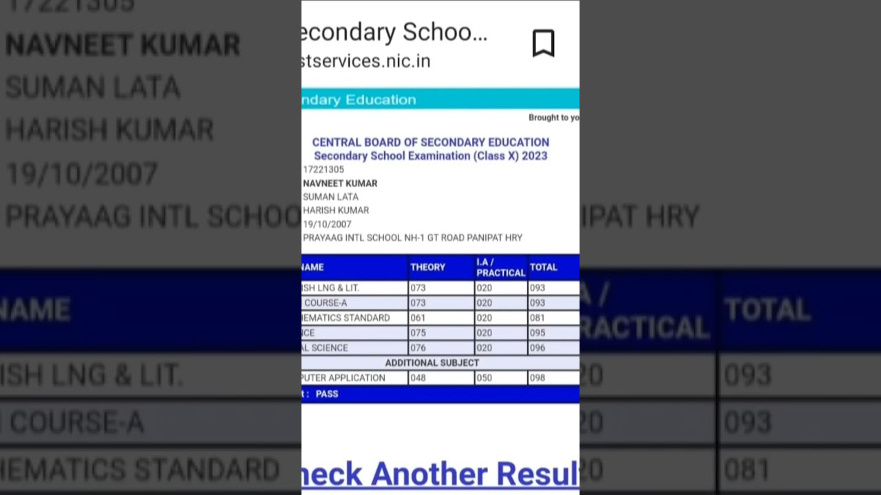 10th class result 🙂 