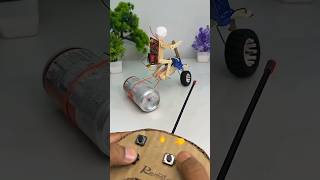 Remote Control electric Bike made from recycled can #project #diy #motor #youtube #toy #shorts 😀🙏😲🤯💥