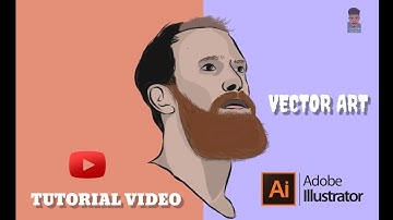 ADOBE ILLUSTRATOR | SPEED VECTOR ART MAN WITH BEARD | TUTORIAL VIDEO| BEARD VECTOR ART