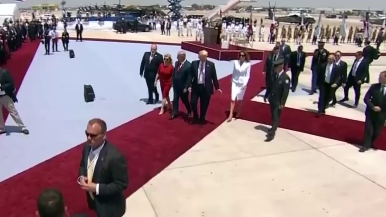 Video: Melania Trump appears to swat away Donald Trump's hand