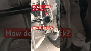 Tesla Front Suspension Lower Links: Detail on Front &amp; Lateral Arms. Model 3 S EV design Modurol.