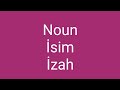 Noun - Isim