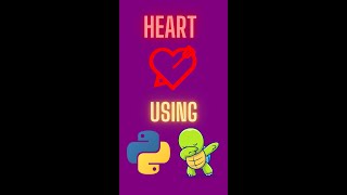 #shorts Make heart with arrow inside using python turtle without logic || Cool Py Make A Heart With Arrow Using Python Turtle Niin Km