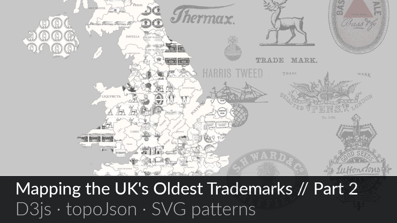 Mapping the UK's oldest trademarks // Part 2: Visualising the data
