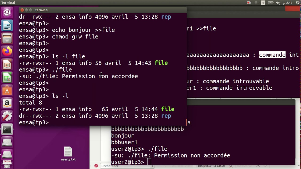 Signification des droits d'accès sous Unix: fichiers et répertoires
