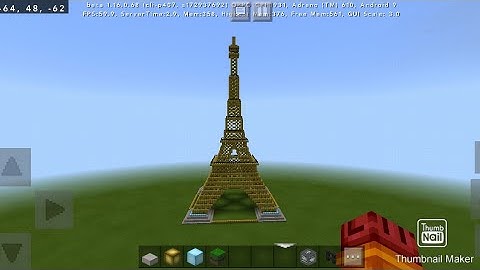 How to make an Eiffel tower in minecraft (Tutorial) part 1