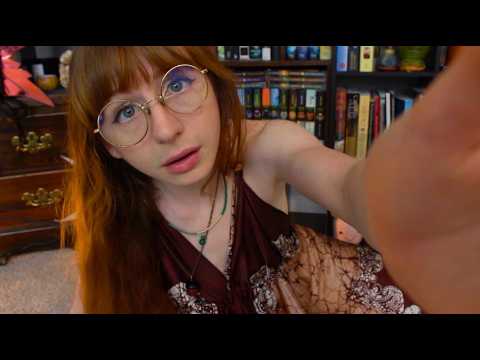 did you just fall out of a COCONUT TREE?! (asmr)(face touching, fruit tapping)