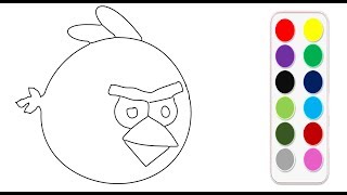 How to Drawing and Coloring Angry Bird For Kids | Coloring for Kids with Color Penci screenshot 1