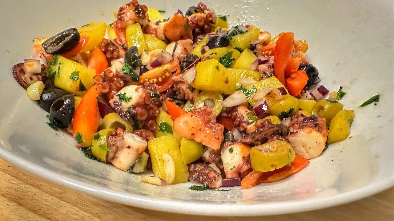 🥰 سلاطة قرنيط تونسية بأسهل و أبسط طريقة و البنة على ضمانتي  salade de poulpe 🐙