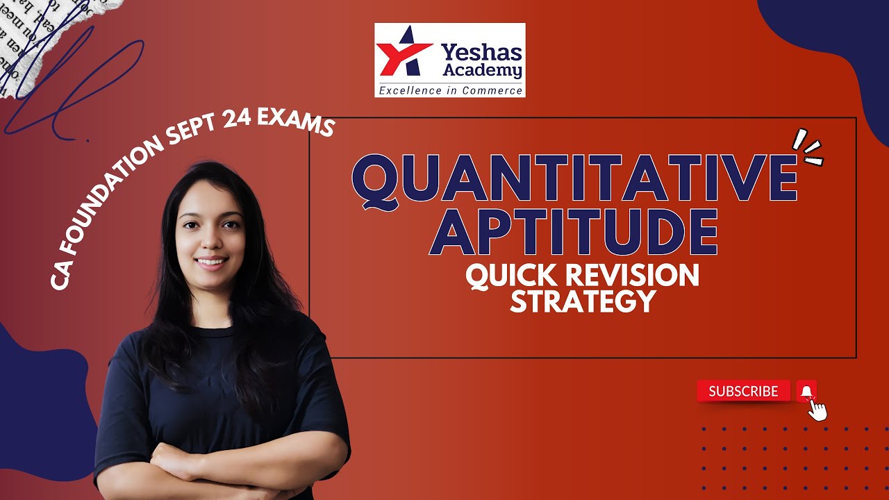 CA Foundation Quantitative Aptitude Quick Revision Strategy | Study ...