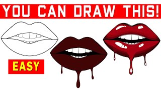 MELTING LIPS Ipad Drawing Tutorial on Procreate