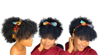 GAME CHANGER!!! DIY $2 NATURAL KINKY CURL HEAD BAND WIG | Detailed Steps