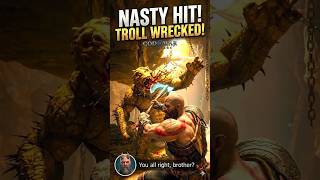 Kratos vs. Cave Troll: Absolute BRUTALITY 🪓 #GOW #godofwarragnarok