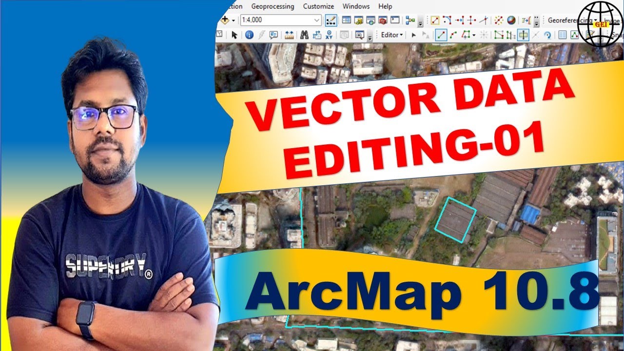 How to CutPolygon and Vector Data editing in Hindi II ArcGIS 10.8 II ...