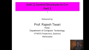 Control Structure part 2 | Prof Rajesh Tiwari