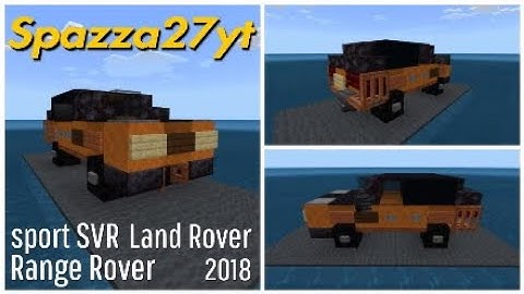 Minecraft Land Rover Range Rover sport SVR 2018 Tutorial