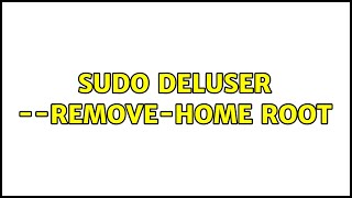 Ubuntu: sudo deluser --remove-home root